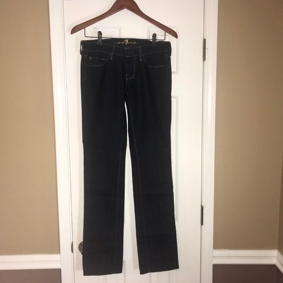7 for All Mankind Womens Lowrise Straight Jeans - Picture 3 of 4